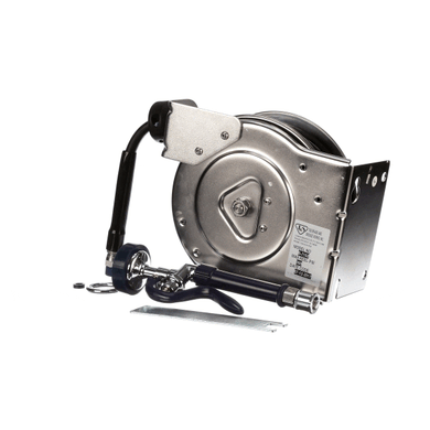 T&S BRASS B-7102-01 HOSE REEL  OPEN  STAINLESS STEEL  3/8 X