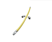 T&S BRASS HG-2C-24 GAS HOSE, FREE SPIN FITTINGS, 1/2 NPT, 24 LONG