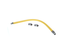 T&S BRASS HG-2D-36 GAS HOSE, FREE SPIN FITTINGS, 3/4 NPT, 36 LONG