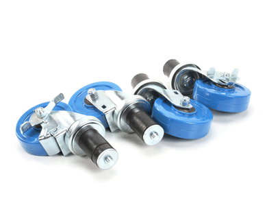 TOWN FOOD SERVICE 250510 SM/SR CASTER SET  4ö DIA.  2 W/BRAKE
