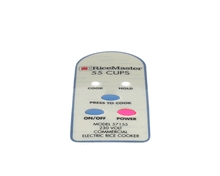 TOWN FOOD SERVICE 57155-L CONTROL HOUSING LABEL