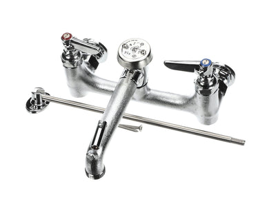 T&S BRASS B-0665-BSTP-VRS 8 SERVICE SINK FAUCET  WALL MOUNT  BUILT-IN STOPS