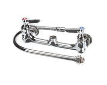 T&S BRASS B-0230-134XA-CR 8 WALL MOUNT FAUCET  1/2NPT FEMALE INLETS  CERAM