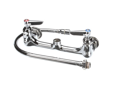 T&S BRASS B-0230-134XA-CR 8 WALL MOUNT FAUCET  1/2NPT FEMALE INLETS  CERAM