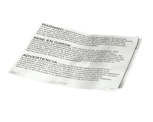 ULTRAFRYER 23376 DECAL  WARNING -IMPROPER INSTA