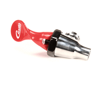 WILBUR CURTIS WC-1800HW FAUCET ASSEMBLY, RED HANDLE 1-1/32