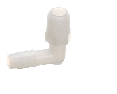 WILBUR CURTIS WC-2510 ELBOW, 3/8 BARB X 1/4 MPT PLAS