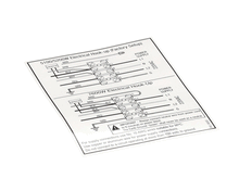 WILBUR CURTIS WC-38167 LABEL, DUAL VOLTAGE POWER HOOK