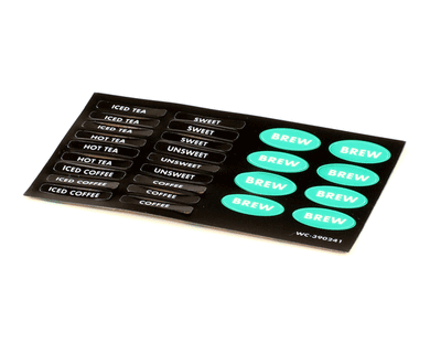 WILBUR CURTIS WC-390241 LABEL  FLAVOR OPTIONS BREW BUT