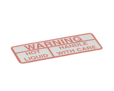WILBUR CURTIS WC-39052 LABEL, WARNING HOT LIQUID