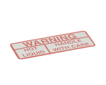 WILBUR CURTIS WC-39052 LABEL, WARNING HOT LIQUID