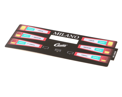 WILBUR CURTIS WC-39496 LABEL  UCM OVERLAY MILANO TWIN