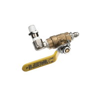 WILBUR CURTIS WC-806 VALVE, 1/4 BRASS BALL ASSEMBLY EME