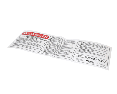 WINSTON PS1319 LABEL DANGER BACKSPLASH FR CAN