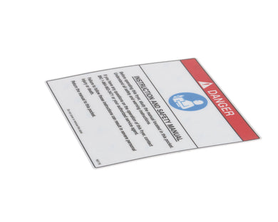 BKI N0176 DECAL  INSTR SAFETY MANUAL