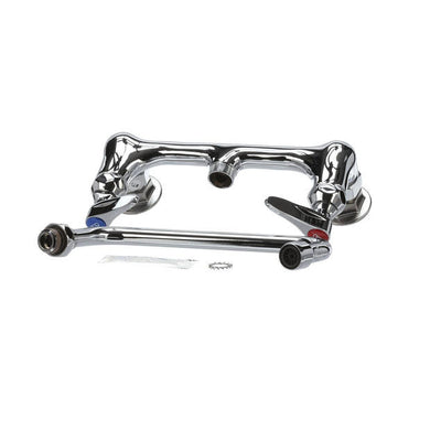 T&S BRASS B-2414 DOUBLE PANTRY FAUCET  WALL MOUNT  8 CENTERS  8 S