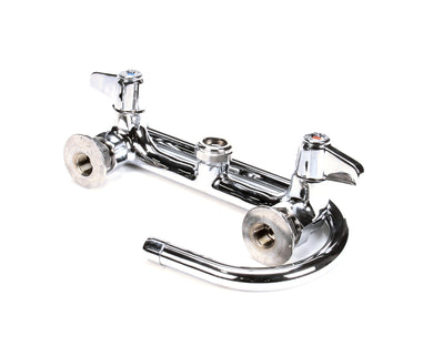 T&S BRASS 5F-8WLX05 FAUCET  WALL MOUNT  8 CENTERS  5-1/2 SWIVEL GOOS