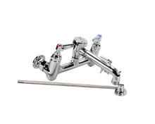 T&S BRASS  TSB-0665-BSTP SERVICE SINK FAUCET, WALL MOUNT, 8 CENTERS, BUILT
