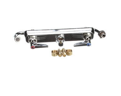 T&S BRASS B-1128 WORKBOARD FAUCET, WALL MOUNT, 8 CENTERS, 12 SWIN