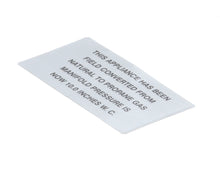 VULCAN HART  VH00-421727-00009 PLATE,NATURAL TO PROPANE GAS
